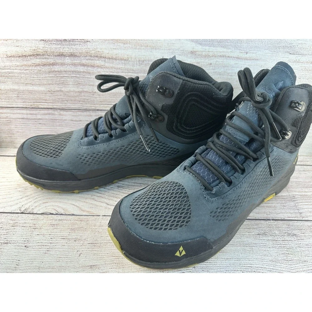 Vasque Men's Gray Black Mid Hiking Boots Waterproof Trail Shoes Size 10 M NWOB